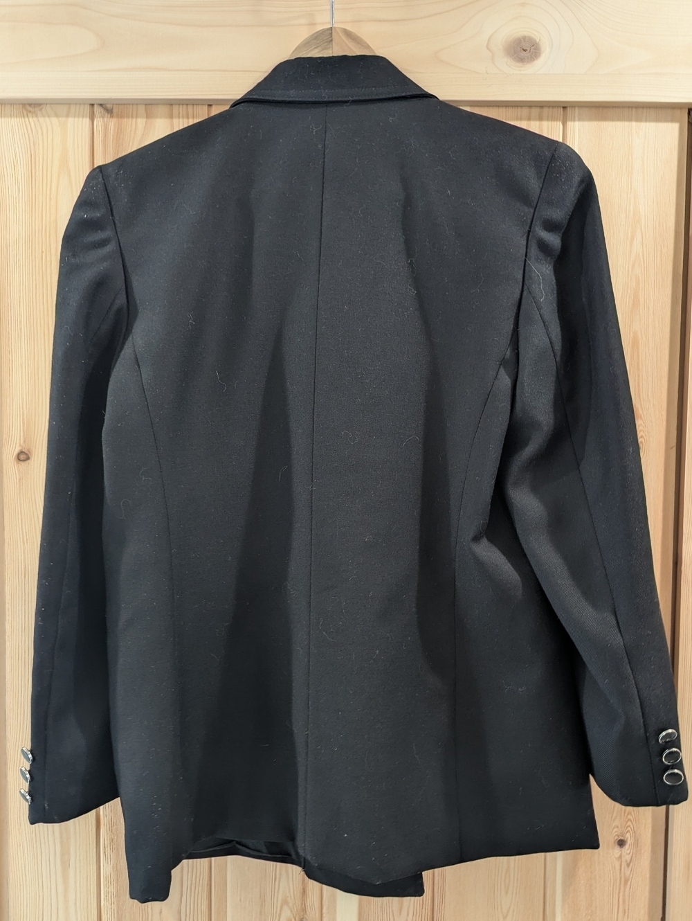 Petites by Demaro 100% Wool Black Double Breasted Blazer - Picture 3 of 10